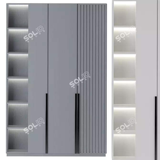 Stylish Wardrobe for Your Bedroom 3D model image 1