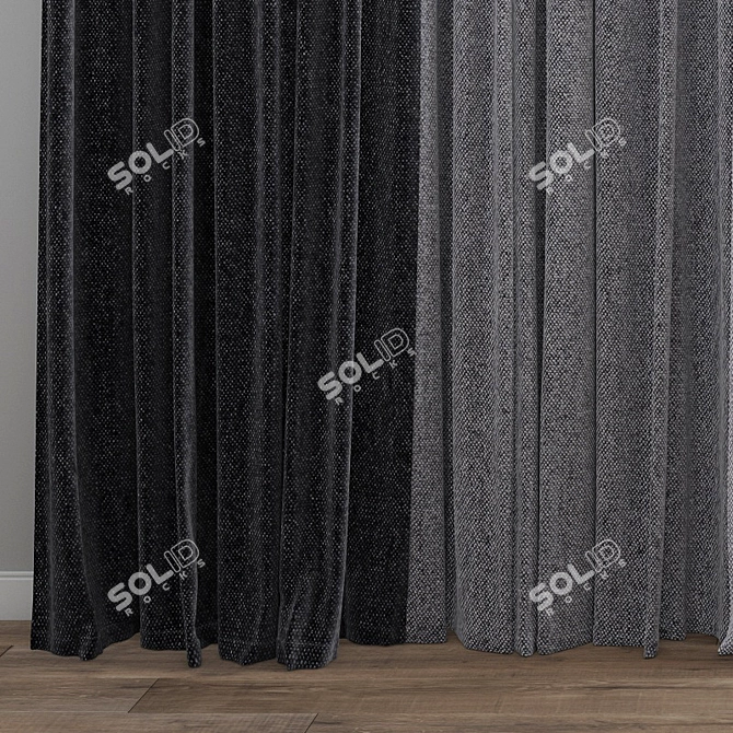 Polygonal Model Curtains 3D model image 2