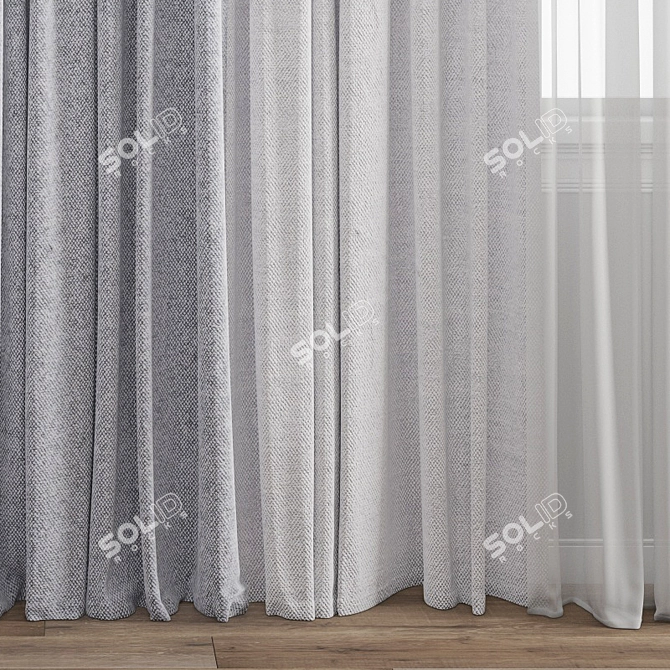 Polygonal Model Curtains 3D model image 3