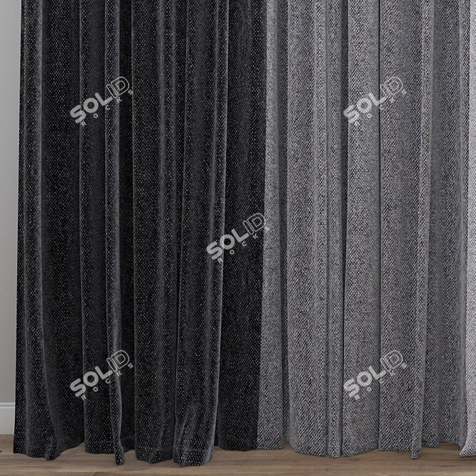 Polygonal Model Curtains 3D model image 6