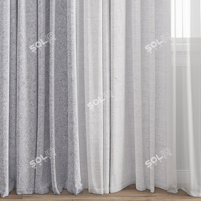 Polygonal Model Curtains 3D model image 7