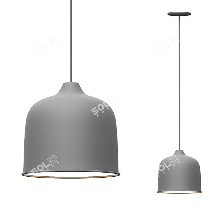  Nordic Minimalist Grain Pendant 3D model image 1