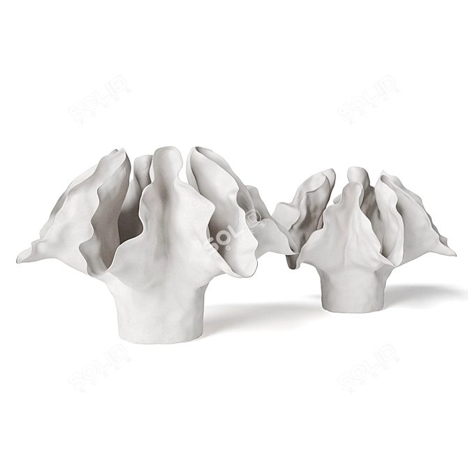 Elegant Ceramic Dzhinevra 2 Vase 3D model image 6