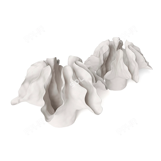 Elegant Ceramic Dzhinevra 2 Vase 3D model image 8