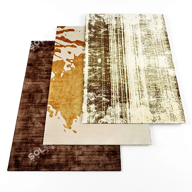 Assorted 3D Rugs Set 3D model image 1