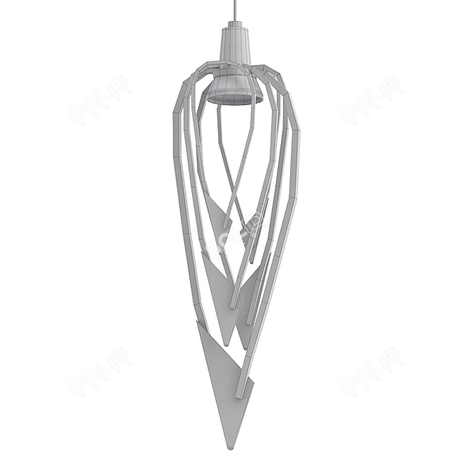 LV Mini Pendant: An Enchanting Amulet 3D model image 2