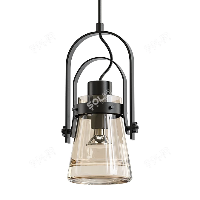 Elegant Erlenmeyer Pendant 3D model image 1