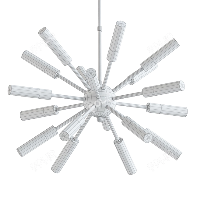 Nordic LED Pendant Chandelier 3D model image 2