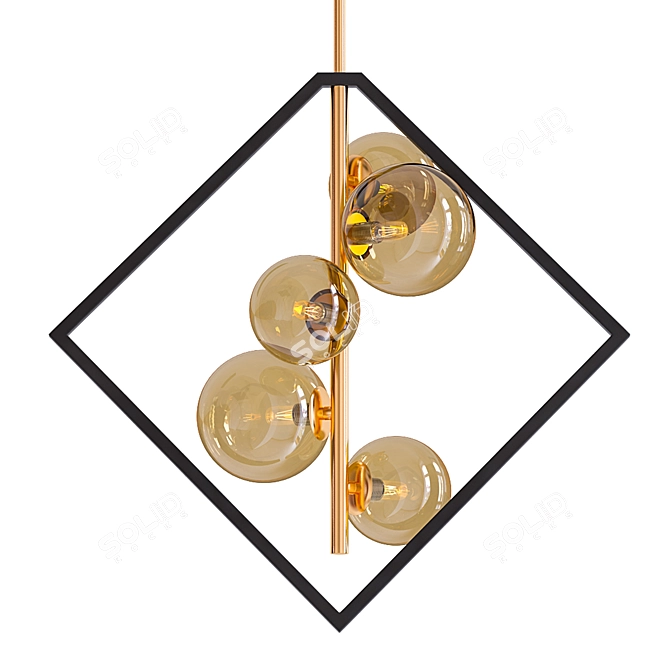 Dainolite Modern Glass Pendant Light 3D model image 1