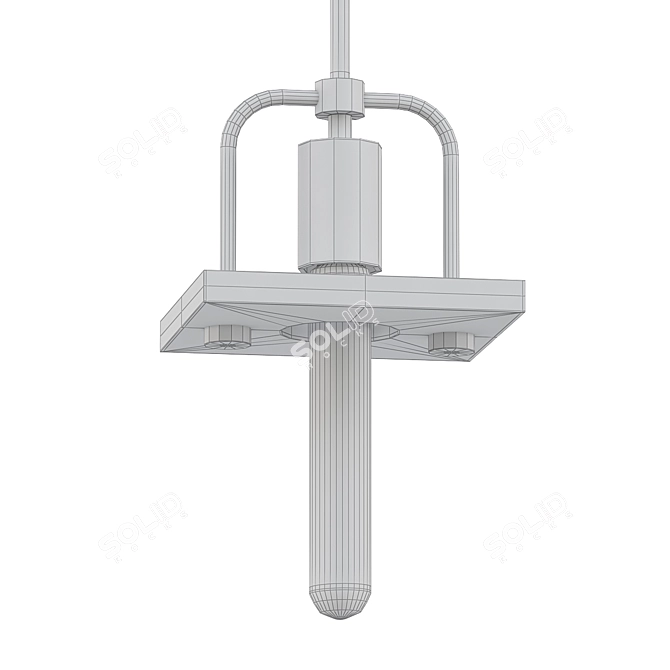 Modern Matte Black Mini Pendant 3D model image 2