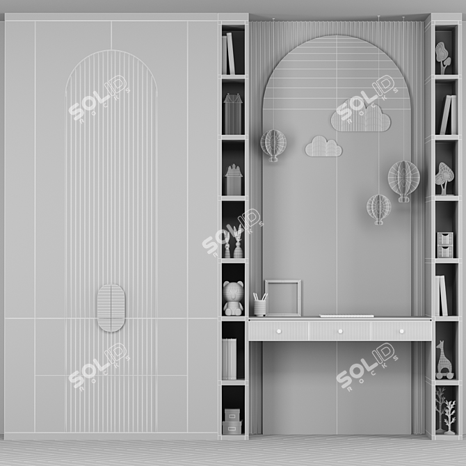  Modern Geometric Child Room Decor 3D model image 6