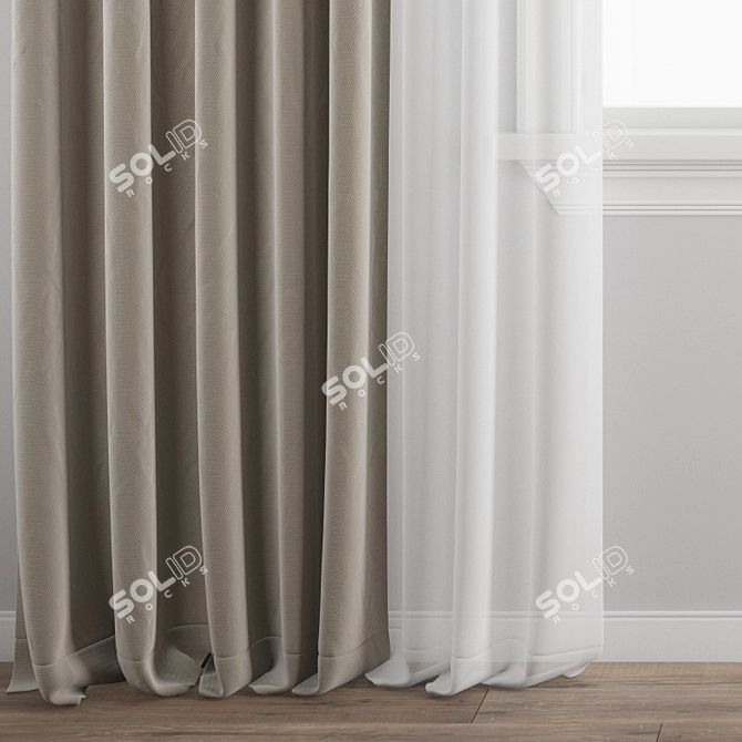 Polygonal Curtain Model 3D model image 2