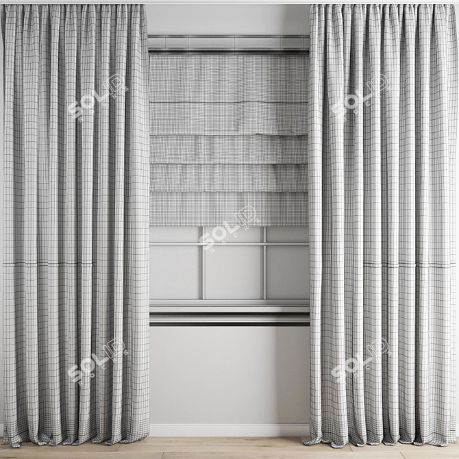 Polygonal Curtain Model 3D model image 6