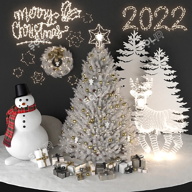 Majestic Pine Christmas Tree 3D model image 5