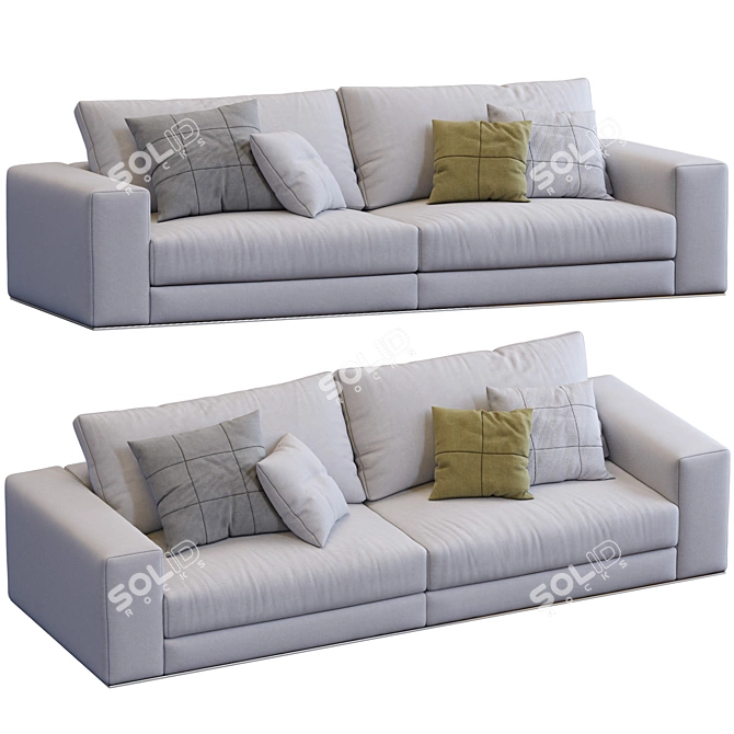 Elegant Hamilton Sofa by Minotti 3D model image 1