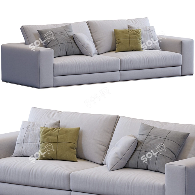 Elegant Hamilton Sofa by Minotti 3D model image 4