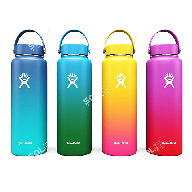 Hydro Flask Ombre Bottle: Sleek Insulated Design 3D model image 1