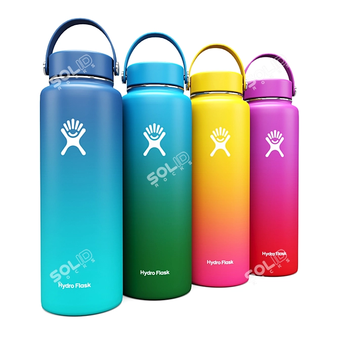 Hydro Flask Ombre Bottle: Sleek Insulated Design 3D model image 2