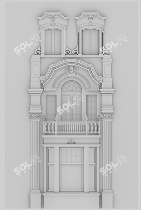 Facade Decor Set: Ornamental Enhancements 3D model image 1