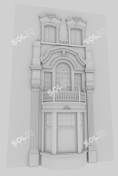 Facade Decor Set: Ornamental Enhancements 3D model image 2