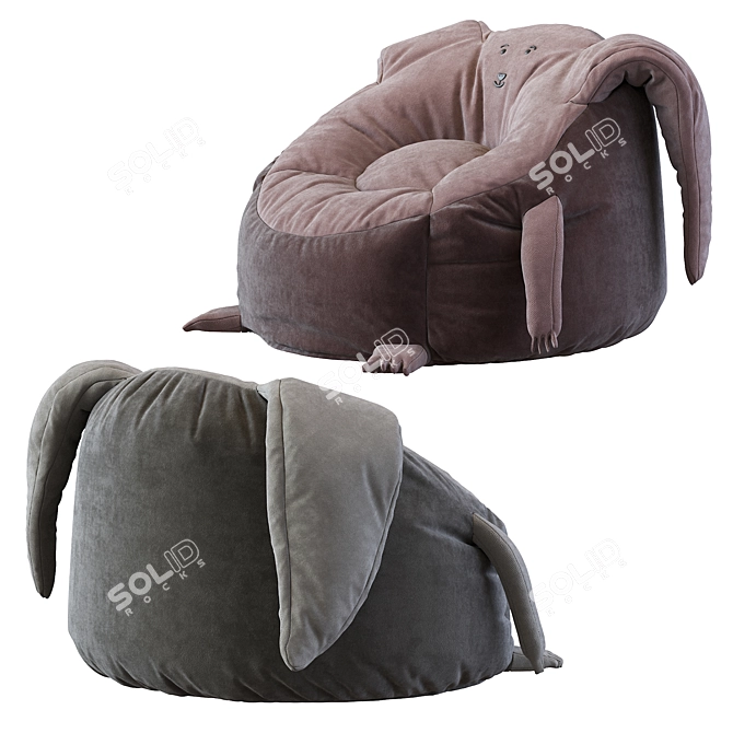  Cozy Critters Animal Bean Bag Chairs 3D model image 4