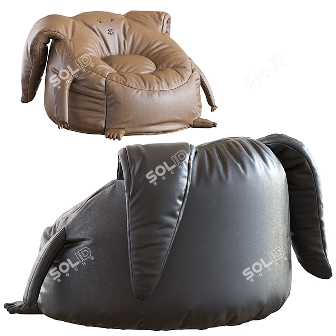  Cozy Critters Animal Bean Bag Chairs 3D model image 5