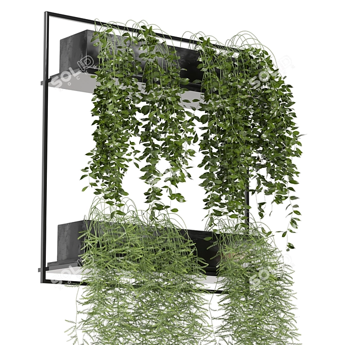 Metal Box Hanging Plant Set 3D model image 3