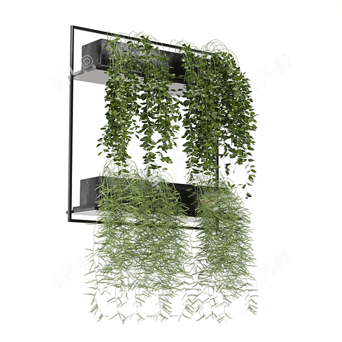 Metal Box Hanging Plant Set 3D model image 4