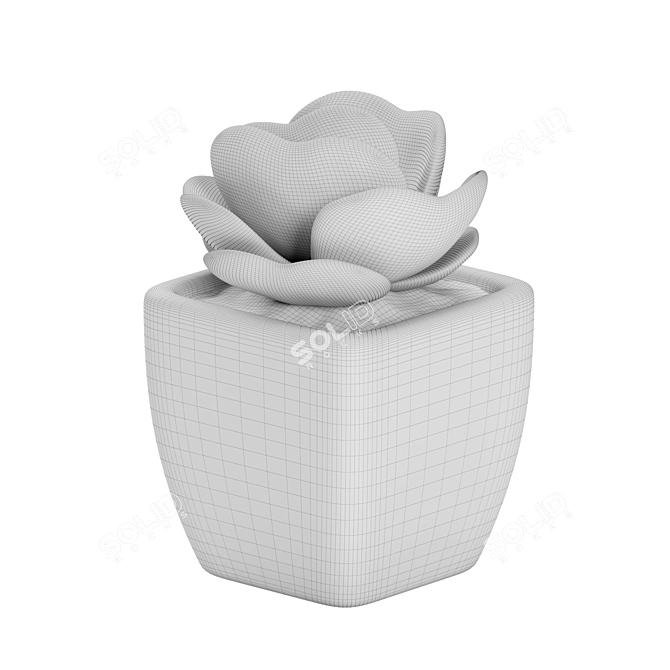 Small White Pot Plant: 2015 Version 3D model image 2