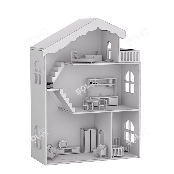 Detki Vetki Dollhouse 3D model image 3