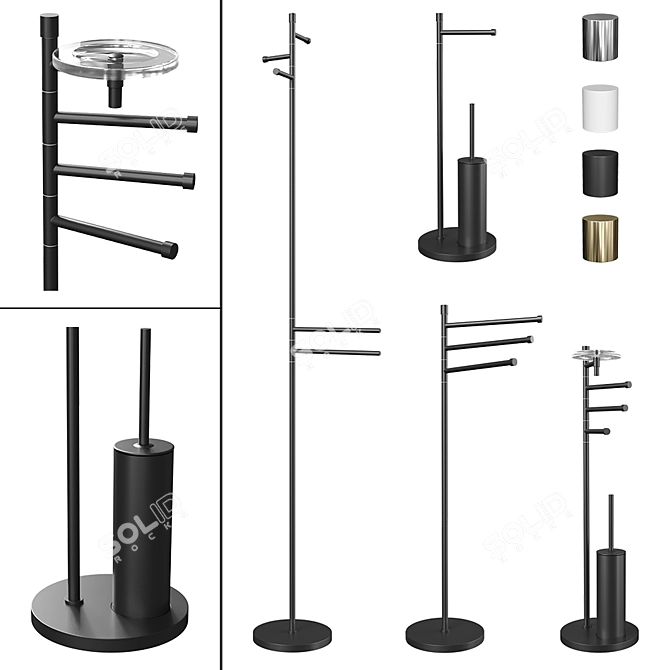 BERTOCCI Cinquecento Floor Stand Set 3D model image 1