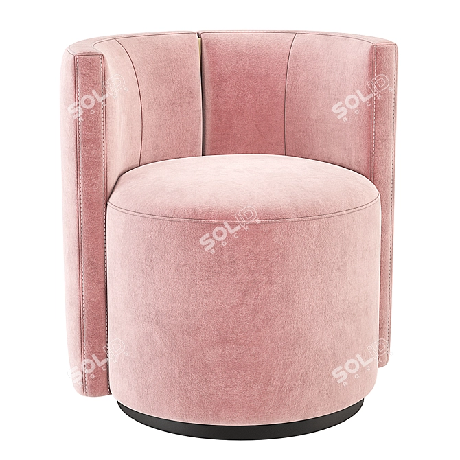 Fendi Casa Loulou Velvet Armchair 3D model image 1