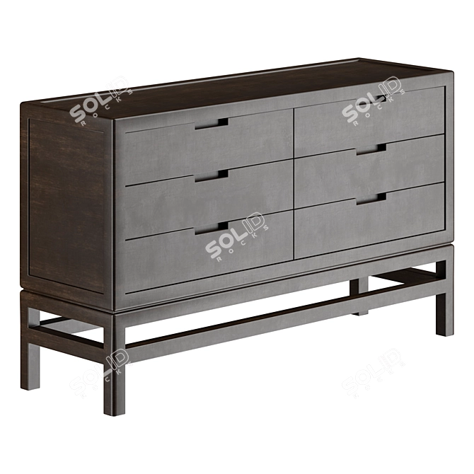 DE PADOVA SILENT Oak Dresser | Integrated Handles 3D model image 1