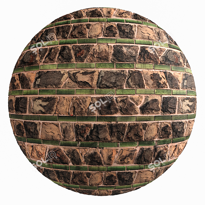 4k Stone Wall Material - Decorative Granite Slab Texture 3D model image 3