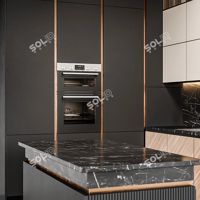 Sleek Kitchen Haven 3D model image 6