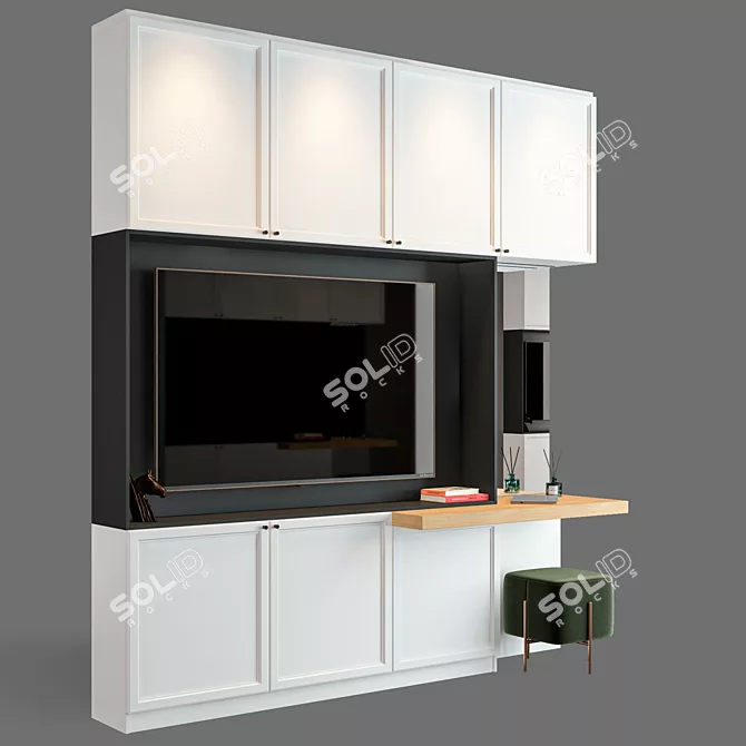 Customizable TV Wall Unit by Mr.Doors - Plaza 3D model image 2