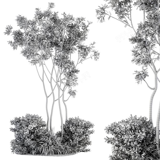 Outdoor Greenery Set | 330 Plant Varieties 3D model image 4