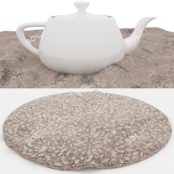 Versatile Round Rugs Set 3D model image 4