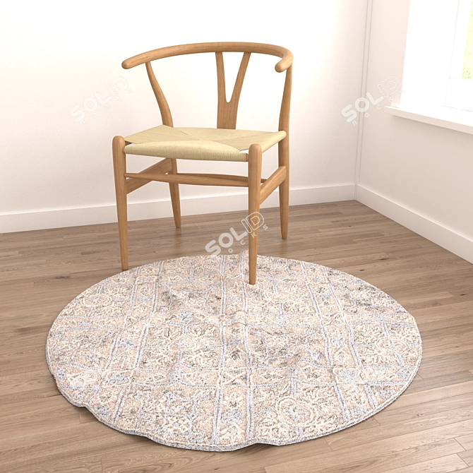 Versatile Round Rugs Set 3D model image 6