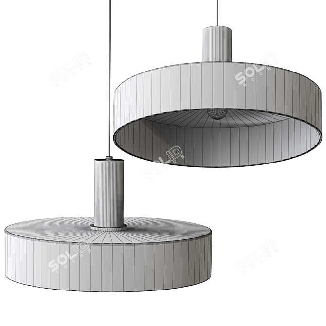 Modern Pendant Lamp, 5 Colors 3D model image 2