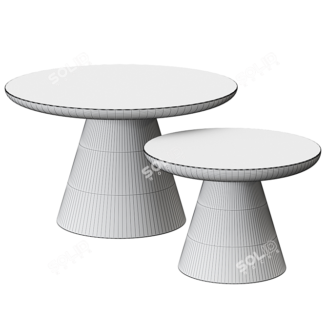 Sleek Conix Coffee Table 3D model image 2