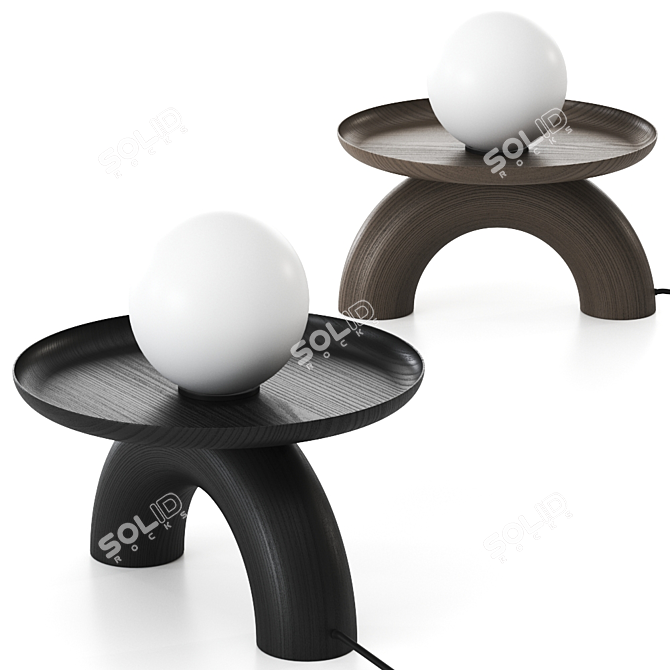 Elegant Popy Table Lamp 3D model image 1