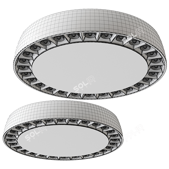 Sleek Aero Ceiling Lamp 3D model image 2