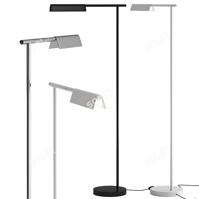 Flexible Folded Floor Lamp 3D model image 3