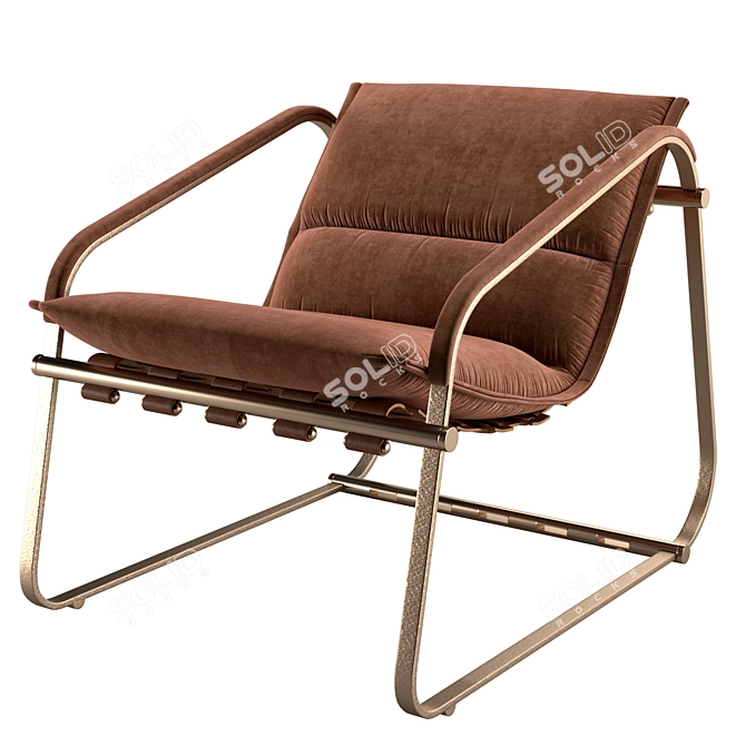 Retro Chic: Hessentia Pauline Armchair 3D model image 1