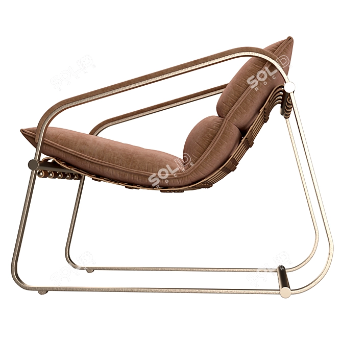 Retro Chic: Hessentia Pauline Armchair 3D model image 4