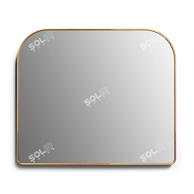 Sleek Arch Mirror 3D model image 1