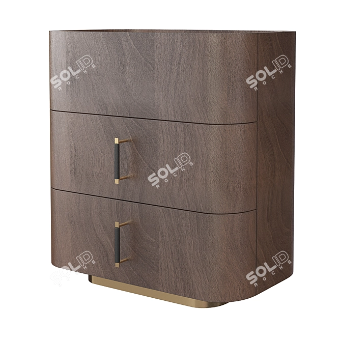 Sleek DAYTONA Mayfair Nightstand 3D model image 1