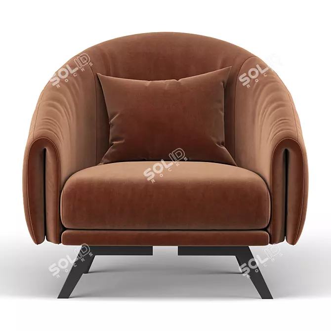 Sleek Saddie Armchair: Modern 2013 Design 3D model image 3