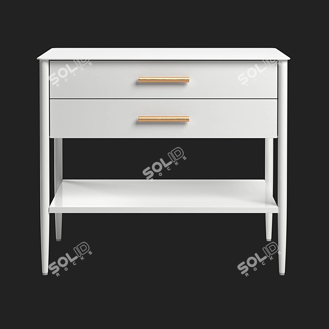 Metalwork Grand Nightstand: Stylish and Functional 3D model image 2